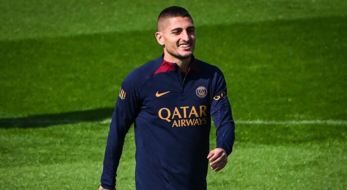 Marco Verratti with PSG in August 2023