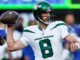 New York Jets Quarterback Aaron Rodgers in August 2023