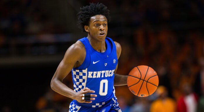 De'Aaron Fox with the Kentucky Wildcats in 2017
