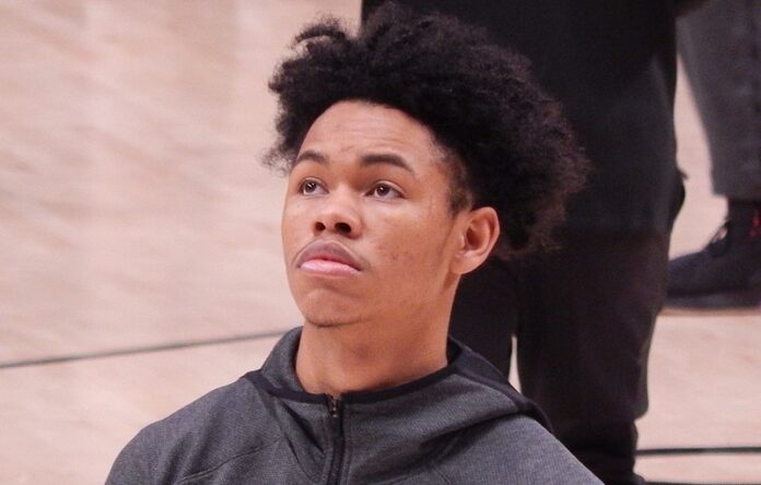 Anfernee Simons with the Portland Trail Blazers in 2019