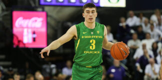 Payton Pritchard with the Oregon Ducks in 2019