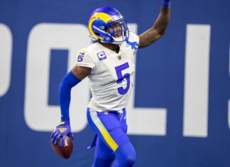 Jalen Ramsey with the Los Angeles Rams in 2021