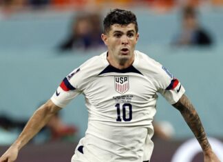 Christian Pulisic of United States during the FIFA World Cup Qatar 2022 round of 16 match between Netherlands and United States