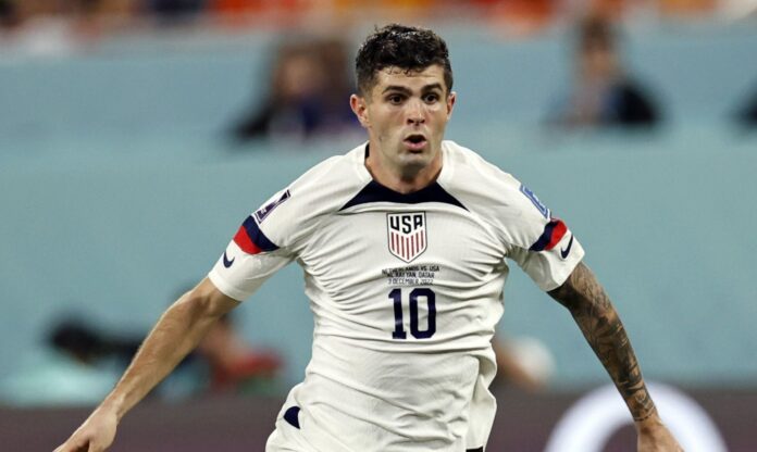 Christian Pulisic of United States during the FIFA World Cup Qatar 2022 round of 16 match between Netherlands and United States