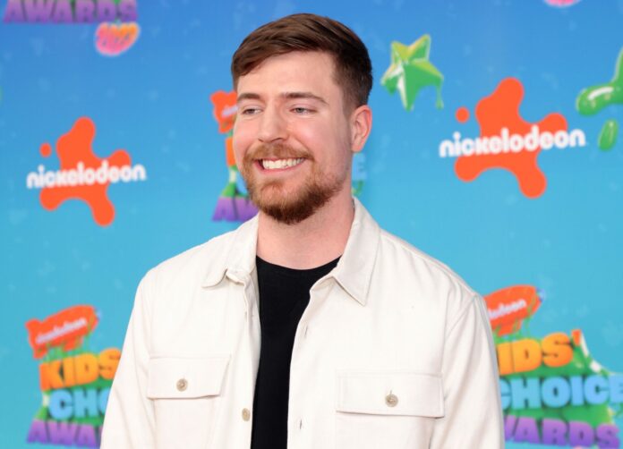 Mr. Beast attends the 37th annual Nickelodeon Kids' Choice Awards in March 2023
