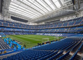Bernabéu Stadium in Madrid Spain in September 2023