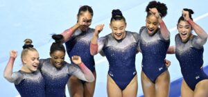 Team USA at the Artistic Gymnastics World Championships in October 2023