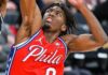 Tyrese Maxey with the Philadelphia 76ers in 2021