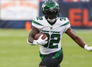 New York Jets running back Michael Carter in 2022