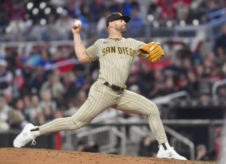 Nick Martinez with the San Diego Padres in April 2023