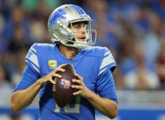 Quarterback Jared Goff with the Detroit Lions in 2022