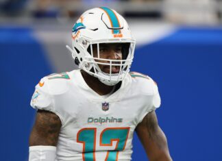 Miami Dolphins wide receiver Jaylen Waddle in 2022