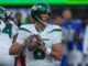 New York Jets Quarterback Aaron Rodgers in August 2023