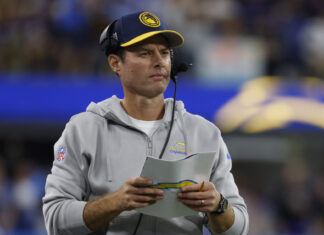 Los Angeles Chargers head coach Brandon Staley in November 2023