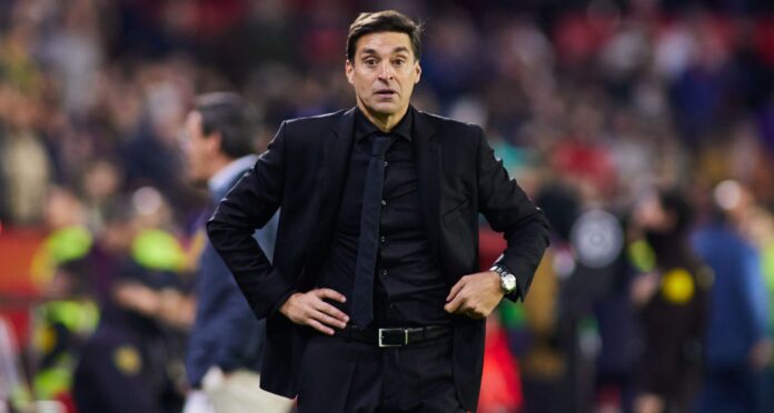 Diego Alonso during his time as head coach of Sevilla FC in December 2023