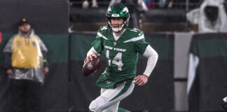 New York Jets quarterback Tim Boyle in December 2023