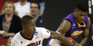 Louisville's Terry Rozier at NCAA Division I Men's Basketball Championship's in 2015