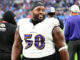 Baltimore Ravens defensive lineman Michael Pierce in October 2023