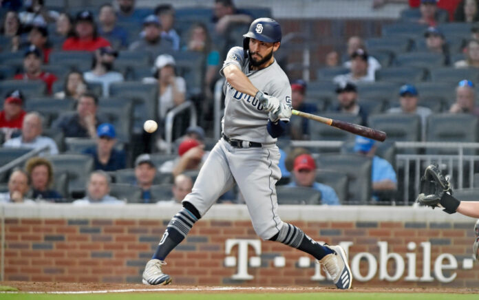 Eric Hosmer with San Diego Padres in 2019