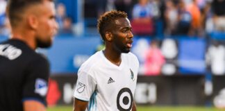 Kevin Molino with Minnesota United in July 2019
