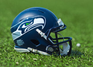 Seattle Seahawks helmet