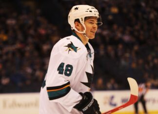 Tomas Hertl of the San Jose Sharks in February 2016