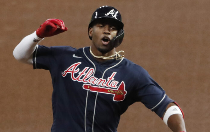 Jorge Soler with the Atlanta Braves in October 2021