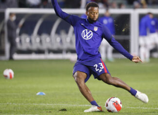 Kellyn Acosta during the international friendly between the United States and Bosnia & Herzegovina in December 2021