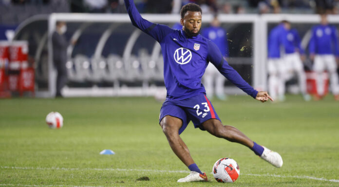 Kellyn Acosta during the international friendly between the United States and Bosnia & Herzegovina in December 2021