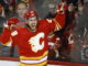 Calgary Flames' Elias Lindholm in February 2022