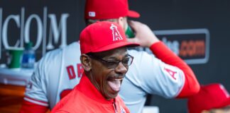 Los Angeles Angels manager Ron Washington in March 2024