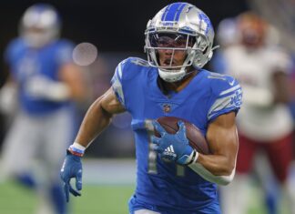 Detroit Lions wide receiver Amon-Ra St. Brown in September 2022