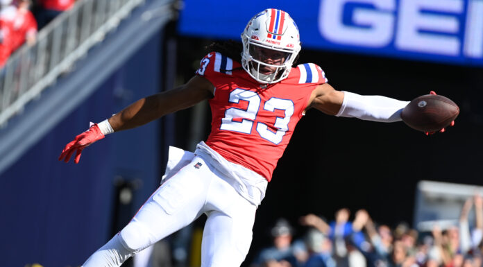 New England Patriots safety Kyle Dugger in October 2022