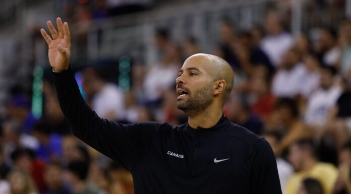 Jordi Fernandez coaching Canada basketball national team.