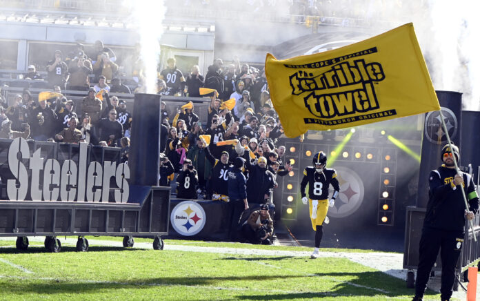 Pittsburgh Steelers quarterback Kenny Pickett (8) at Acrisure Stadium in November 2023