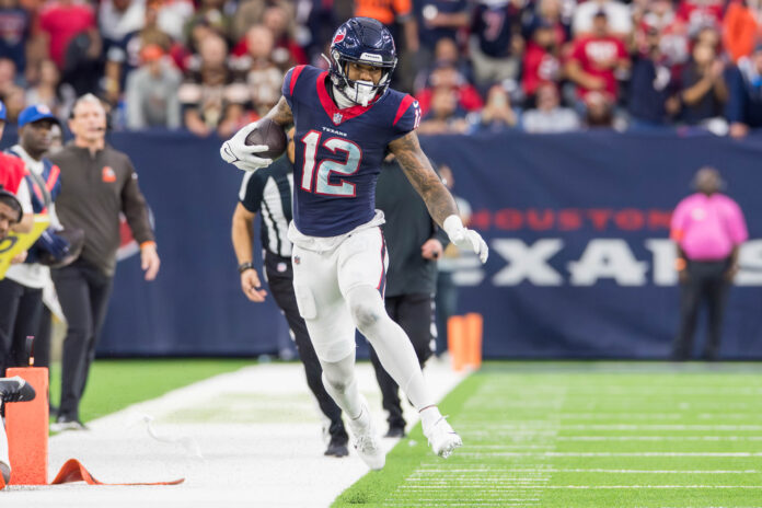 Nico Collins with the Houston Texans in Jan 2024