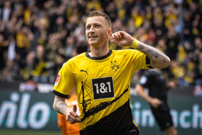 Goalscorer Marco Reus with Dortmund in May 2024