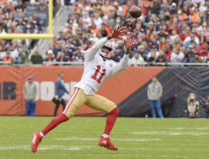 Brandon Aiyuk with the San Francisco 49ers in October 2021