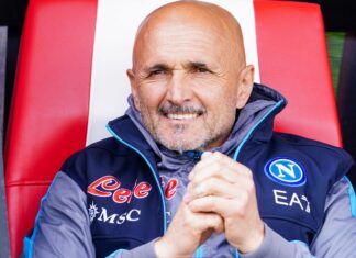 Luciano Spalletti during the Italian championship Serie A football match between AC Monza and SSC Napoli in May 2023