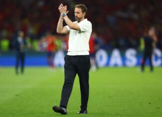 Gareth Southgate with England in July 2024
