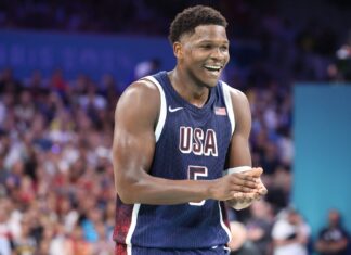 Anthony Edwards of Team USA Basketball during the OLYMPIC GAMES PARIS 2024 in July 2024