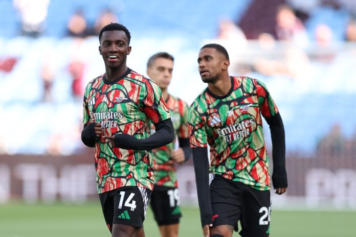 Eddie Nketiah with Arsenal on 24 August 2024