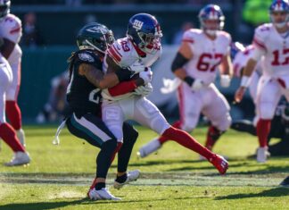 Kadarius Toney (89) with the New York Giants in 2021