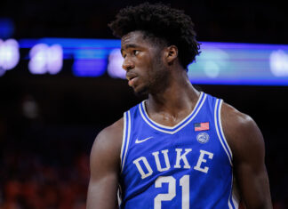 AJ Griffin with Duke in February 2022