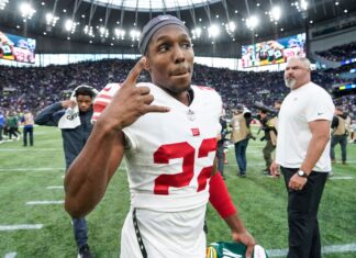 Adoree' Jackson with the New York Giants in October 2022