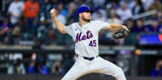New York Mets starting pitcher Christian Scott in May 2024
