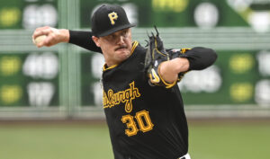 Paul Skenes with the Pittsburgh Pirates in June 2024