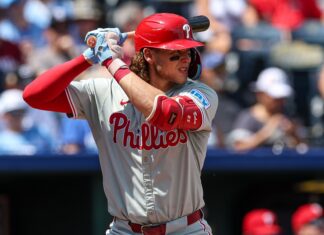 Philadelphia Phillies third baseman Alec Bohm in August 2024