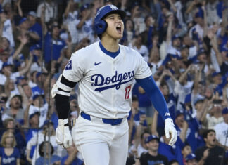 Los Angeles Dodgers designated hitter Shohei Ohtani in October 2024