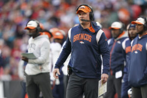 Nathaniel Hackett during his time as the Denver Broncos Head Coach in October 2022